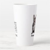 Blue Frenchie papa Latte Mok (Voorkant)