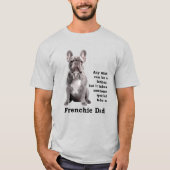 Blue Frenchie papa T-shirt (Voorkant)