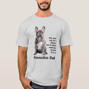 Blue Frenchie papa T-shirt