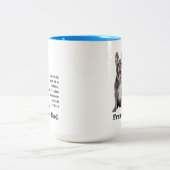 Blue Frenchie papa Tweekleurige Koffiemok (Center)