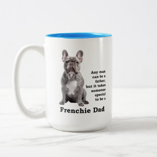 Blue Frenchie papa Tweekleurige Koffiemok