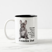 Blue Frenchie papa Tweekleurige Koffiemok (Links)