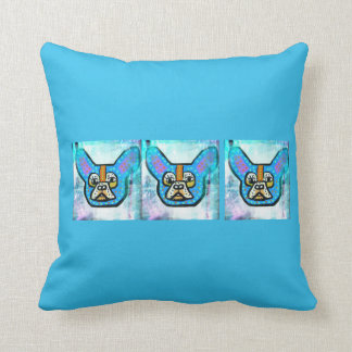 Blue Frenchie Pillow Kussen