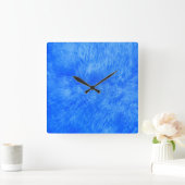 Blue Frenzy Square Wall klok (Huis)