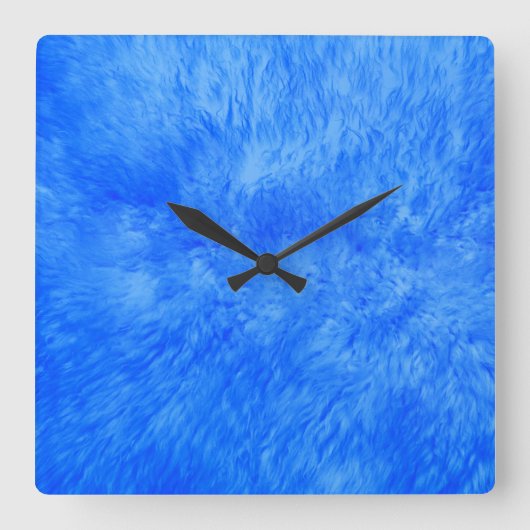 Blue Frenzy Square Wall klok (Voorkant)