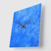 Blue Frenzy Square Wall klok (Hoek)