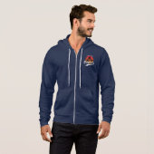 Blue Fresno Fleece Zip Hoodie (Voorkant volledig)
