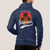 Blue Fresno Fleece Zip Hoodie (Achterkant)