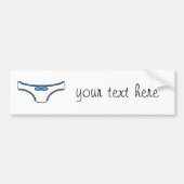 Blue Frilly Panties Bumpersticker (Voorkant)