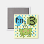 Blue Frog 3e verjaardag Tshirts en geschenken Magneet (Voorkant / Achterkant)