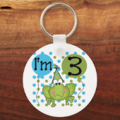 Blue Frog 3e verjaardag Tshirts en geschenken Sleutelhanger (Voorkant)