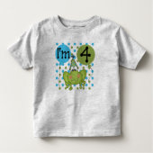 Blue Frog 4e verjaardag Kinder Shirts (Voorkant)