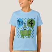 Blue Frog 4e verjaardag Tshirts en geschenken (Voorkant)