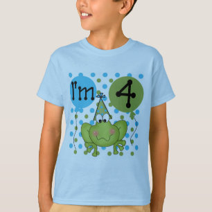 Blue Frog 4e verjaardag Tshirts en geschenken