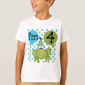 Blue Frog 4e verjaardag Tshirts en geschenken (Voorkant)