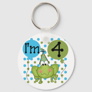 Blue Frog 4e verjaardag Tshirts en geschenken Sleutelhanger