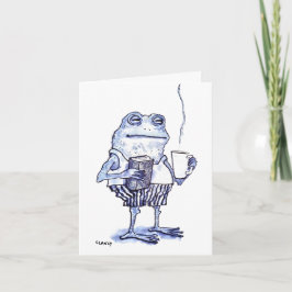 Blue Frog Get Well Card Kaart
