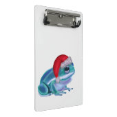 Blue frog with Santa hat. Mini Klembord (Schuin)