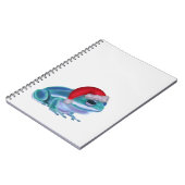 Blue frog with Santa hat. Notitieboek (Linkerzijde)