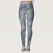 Blue Frost Crystal Christmas Pattern Leggings (Voorkant)