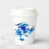 Blue Frost Dragon Papieren Bekers (Voorkant)