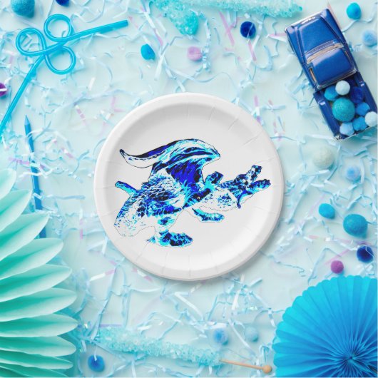 Blue Frost Dragon Papieren Bordje (Feest)