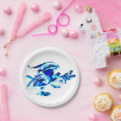 Blue Frost Dragon Papieren Bordje (Feest)