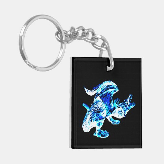 Blue Frost Dragon Sleutelhanger (Voorkant Links)