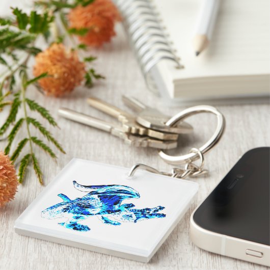 Blue Frost Dragon Sleutelhanger (Voorkant Rechts)