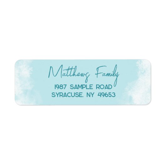 Blue Frost Retouradreslabel Etiket (Voorkant)