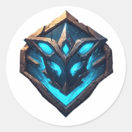 Blue Frost Rune Emblem Ronde Sticker