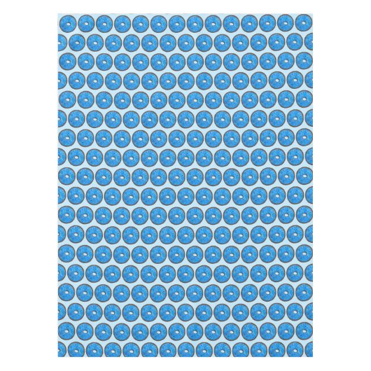 Blue Frosted Donut Doughnut Rainbow Sprinkles Tafelkleed (Voorkant)