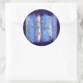 Blue Frosty Brush Strokes Happy New Year 20xx Ronde Sticker (Tas)
