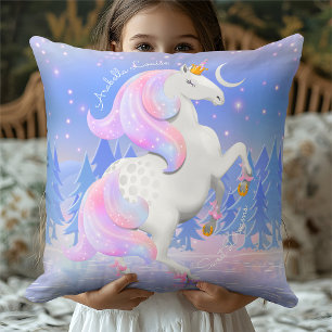 Blue Frozen Lake Unicorn Fantasy Winter Baby Kussen