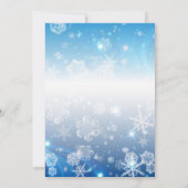 Blue Frozen Winter Wonderland Sweet 16 Birthday Kaart (Achterkant)