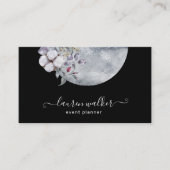 Blue Full Moon Elegant Visitekaartje (Voorkant)