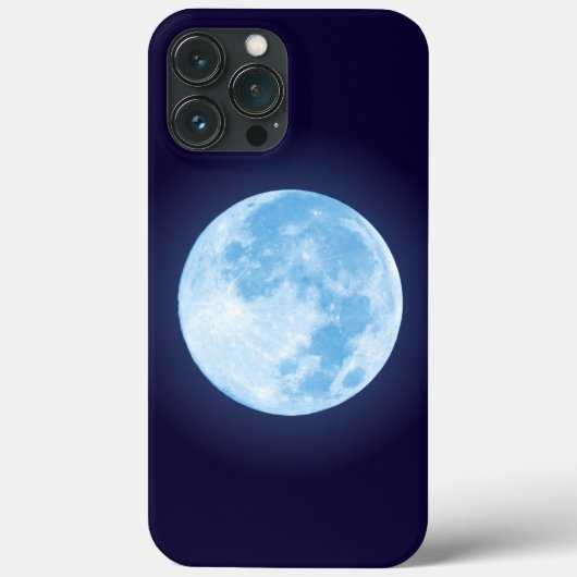 Blue Full Moon Phone Case (Achterkant)