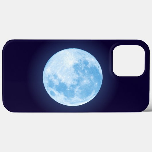 Blue Full Moon Phone Case (Achterkant (horizontaal))