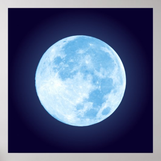 Blue Full Moon Poster (Voorkant)