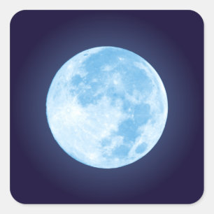 Blue Full Moon Sticker