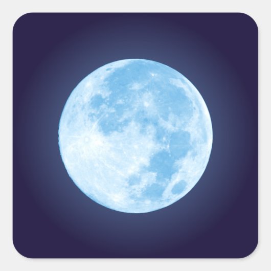 Blue Full Moon Sticker (Voorkant)