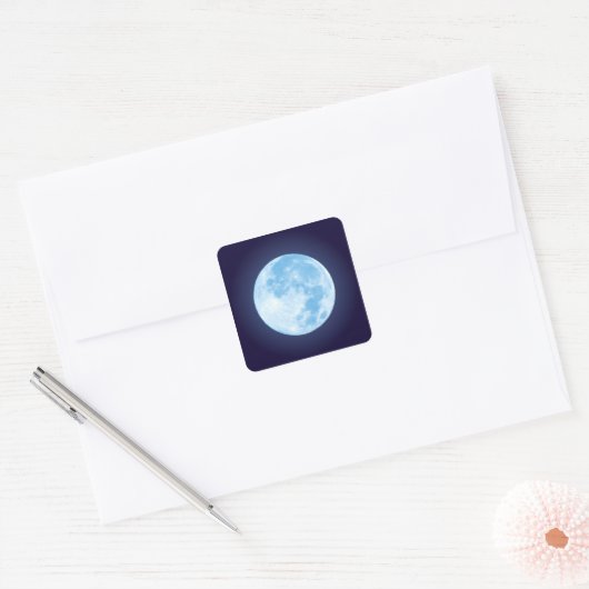 Blue Full Moon Sticker (Envelop)
