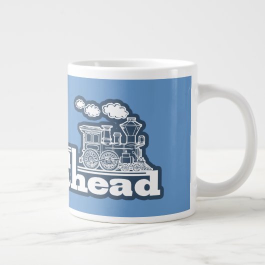 Blue full steam ahead trein jumbo specialty mok (Rechts)