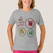 Blue FUN Monster KIDS Child Name T-shirt (Voorkant)