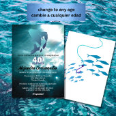 Blue Fun Vist elke leeftijd voor mannen verjaardag Kaart