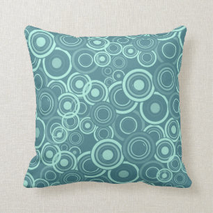 Blue Funky Circles Patroon Kussen