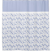 Blue Funky Diamond Geometric Pattern Douchegordijn (Voorkant)