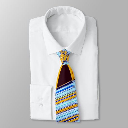 Blue Funky Swirls Stropdas (Gebonden)