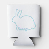 Blue Funny Bunny Koelbox cadeau voor Pasen Blikjeskoeler (Achterkant)