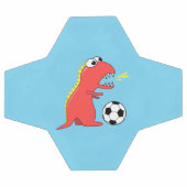 Blue Funny Cartoon Dinosaur Soccer Voetbal (Enkel)
